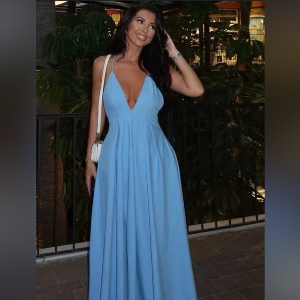 New ZARA Blue Maxi Dress